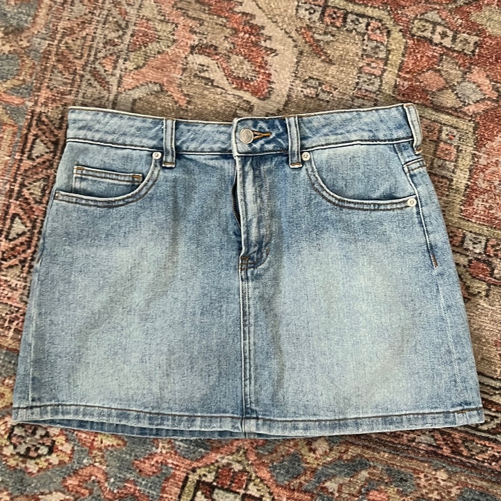 Jean mini skirt. Melville brand, purchased from Pacosun. Worn once